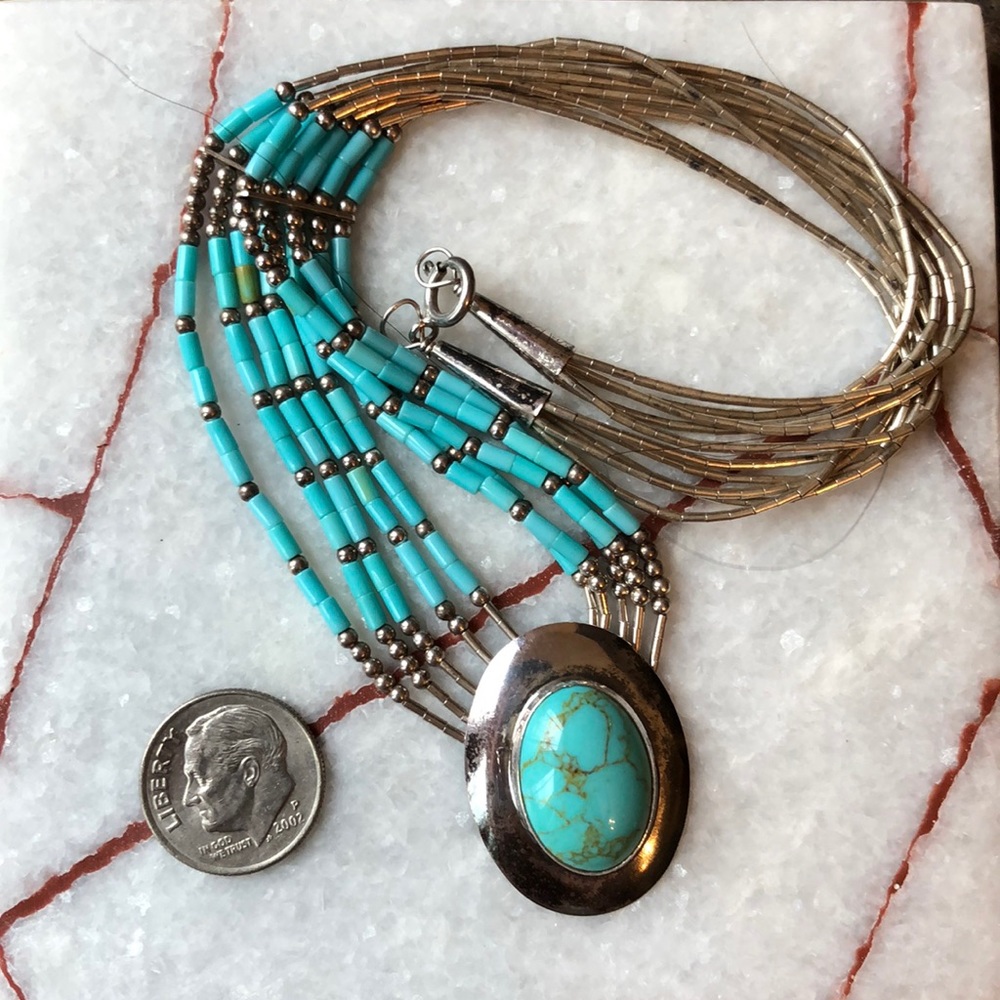 turquoise 925 necklace